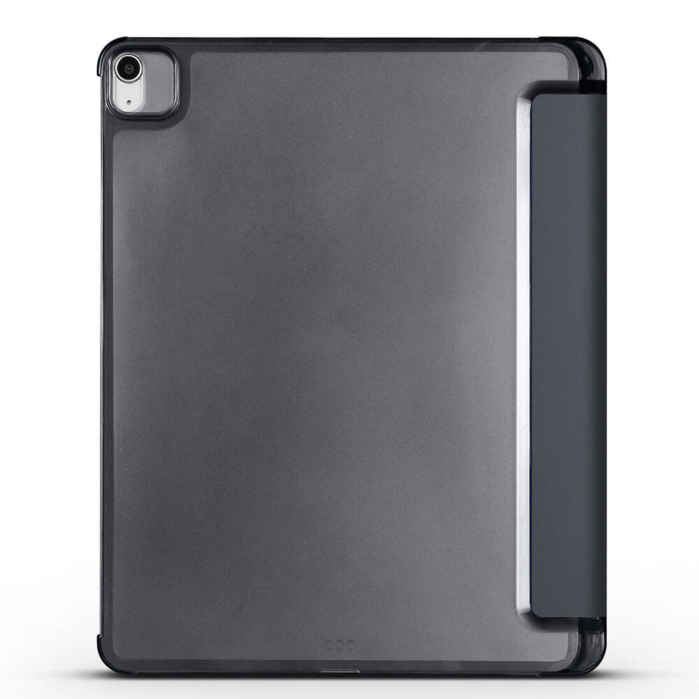 Apple iPad Air 10.9 2020 (4.Nesil) Zore Smart Cover Kalem Bölmeli Standlı 1-1 Kılıf Gri