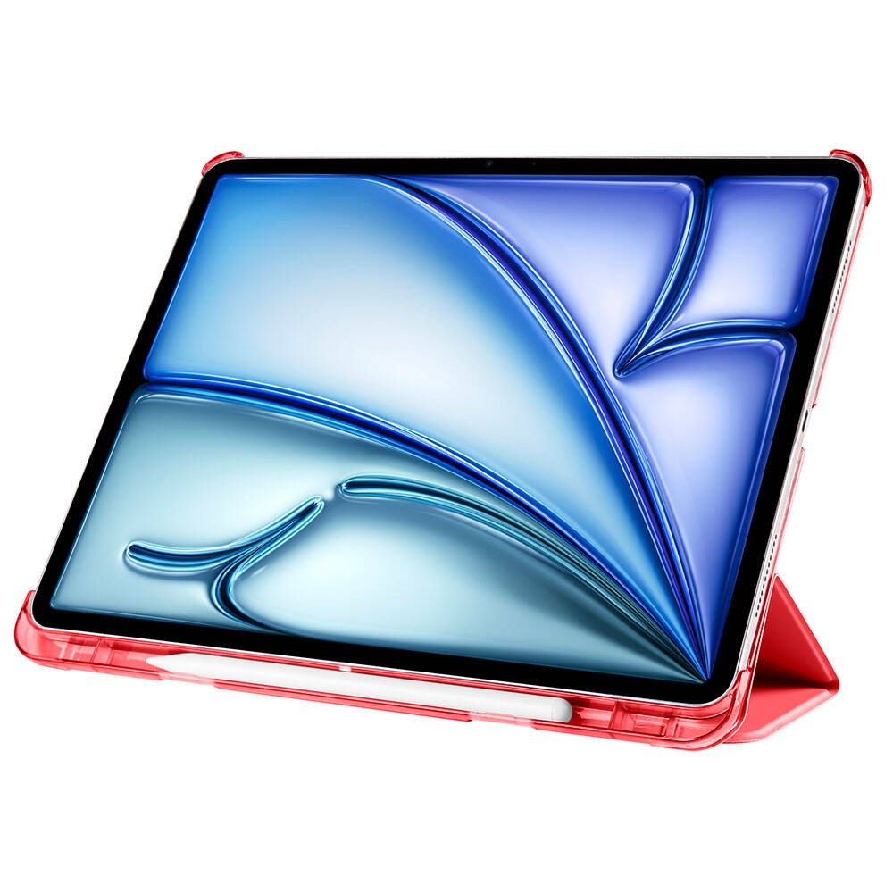 Apple iPad Air 10.9 2020 (4.Nesil) Zore Smart Cover Kalem Bölmeli Standlı 1-1 Kılıf Lila