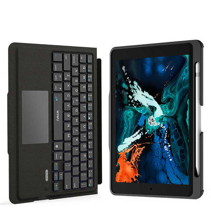 Apple iPad Air 10.9 2022 (5.Nesil) Wiwu Keyboard Folio Kablosuz Klavyeli Kılıf Siyah