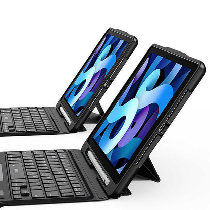 Apple iPad Air 10.9 2022 (5.Nesil) Wiwu Keyboard Folio Kablosuz Klavyeli Kılıf Siyah