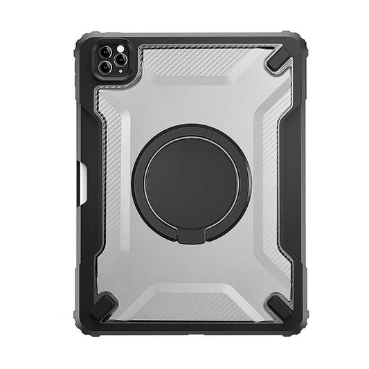 Apple iPad Air 10.9 2022 (5.Nesil) Wiwu Mecha Dönebilen Standlı Tablet Kılıfı Siyah