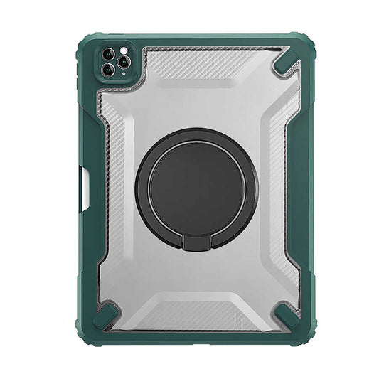 Apple iPad Air 10.9 2022 (5.Nesil) Wiwu Mecha Dönebilen Standlı Tablet Kılıfı Yeşil