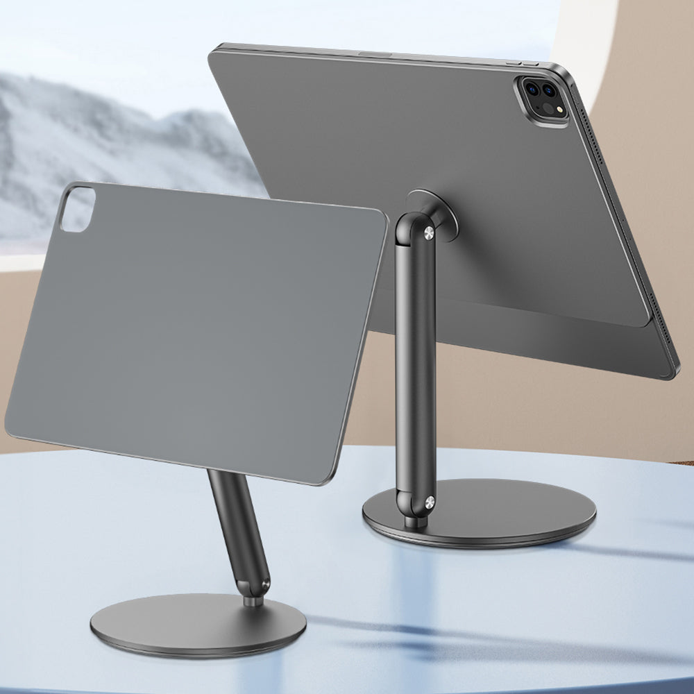 Apple iPad Air 10.9 2022 (5.Nesil) Wiwu ZM-310 360 Derece Dönebilen Magnetik Başlıklı Tablet Standı Gri