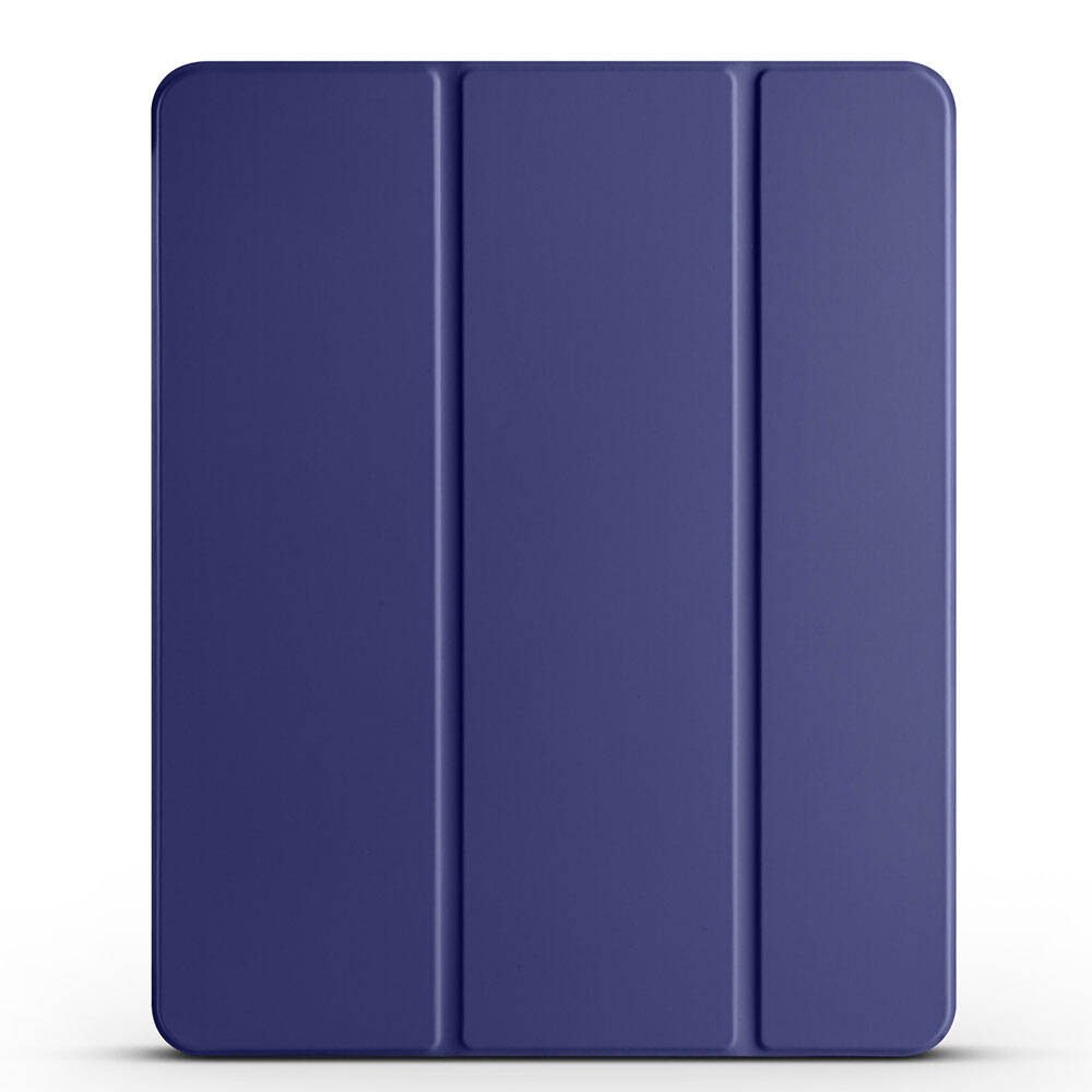 Apple iPad Air 10.9 2022 (5.Nesil) Zore Smart Cover Kalem Bölmeli Standlı 1-1 Kılıf Lacivert