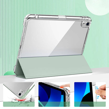 Apple iPad Air 11 2024 Kılıf Magnetik Ayrılabilen Airbagli Zore Sliding Tablet Kılıfı Mavi Açık