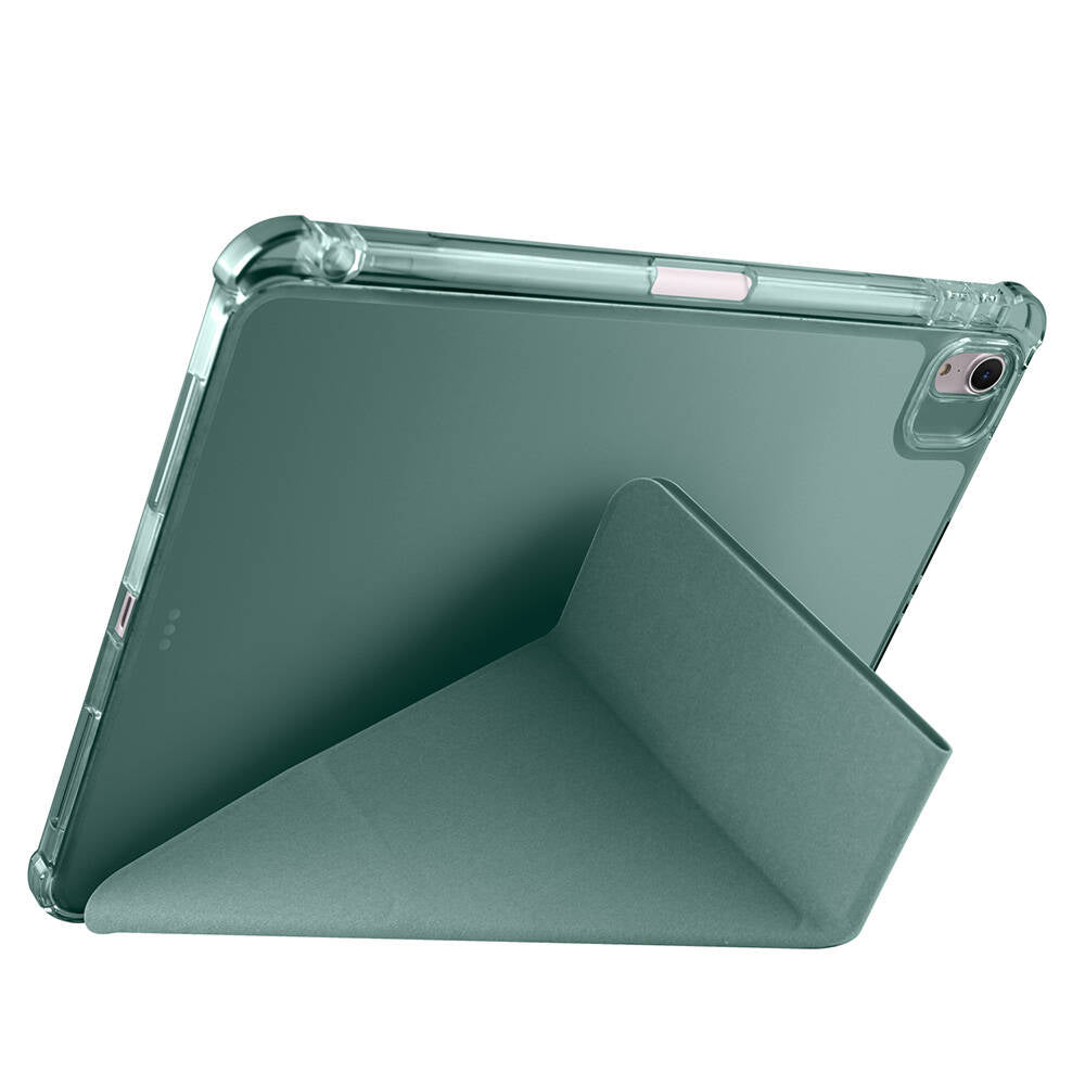 Apple iPad Air 11 2024 Case Zore Tri Folding Stand Case with Pencil Compartment Blue 