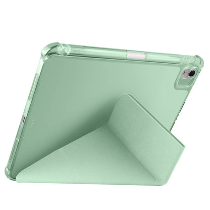 Apple iPad Air 11 2024 Kılıf Zore Tri Folding Kalem Bölmeli Standlı Kılıf Gold