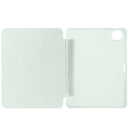 Apple iPad Air 11 2024 Kılıf Zore Tri Folding Kalem Bölmeli Standlı Kılıf Açık Yeşil