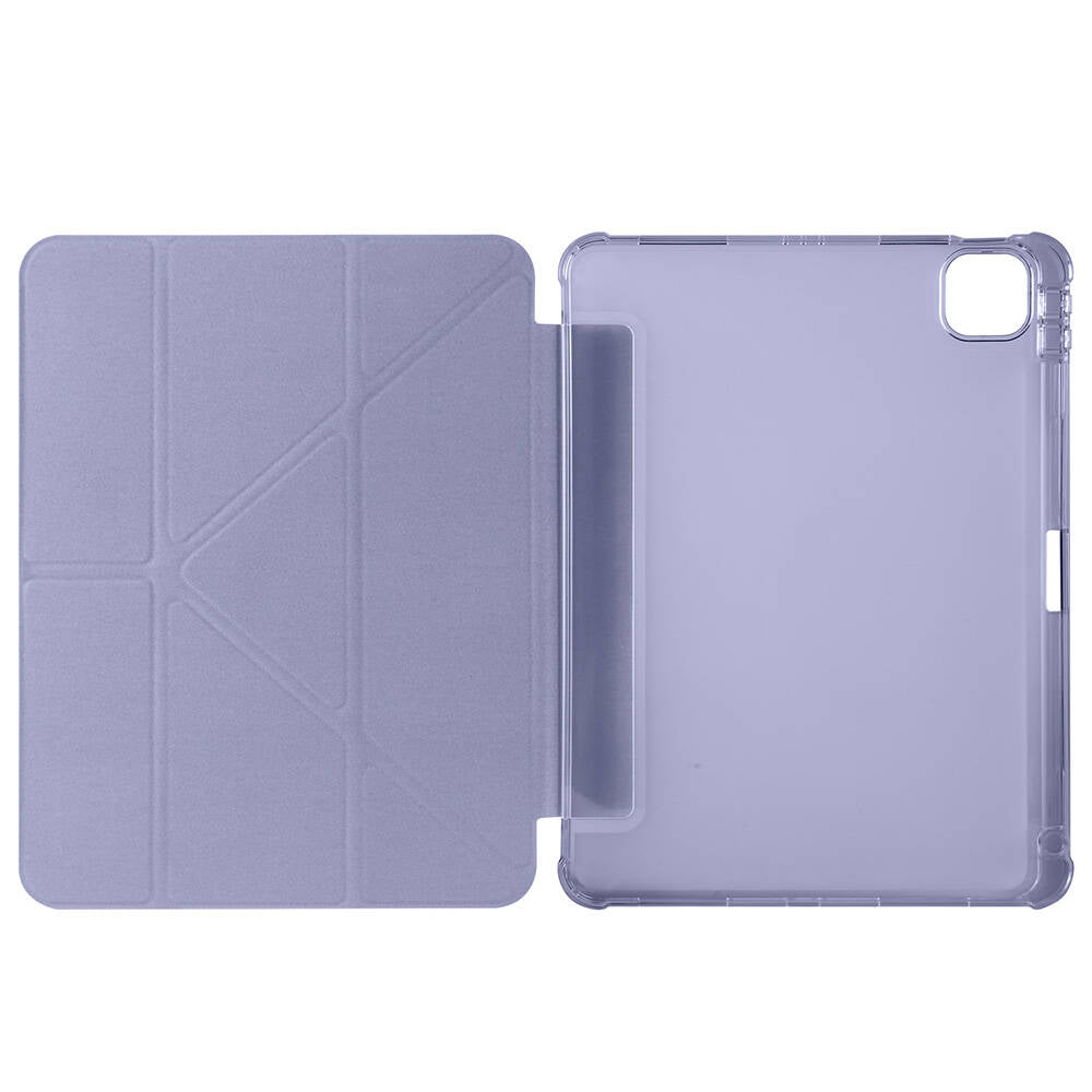 Apple iPad Air 11 2024 Case Zore Tri Folding Stand Case with Pencil Compartment Blue 