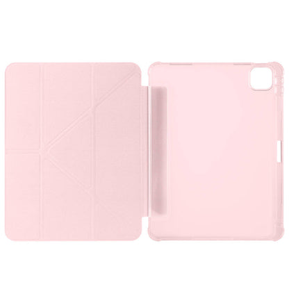 Apple iPad Air 11 2024 Kılıf Zore Tri Folding Kalem Bölmeli Standlı Kılıf Gold