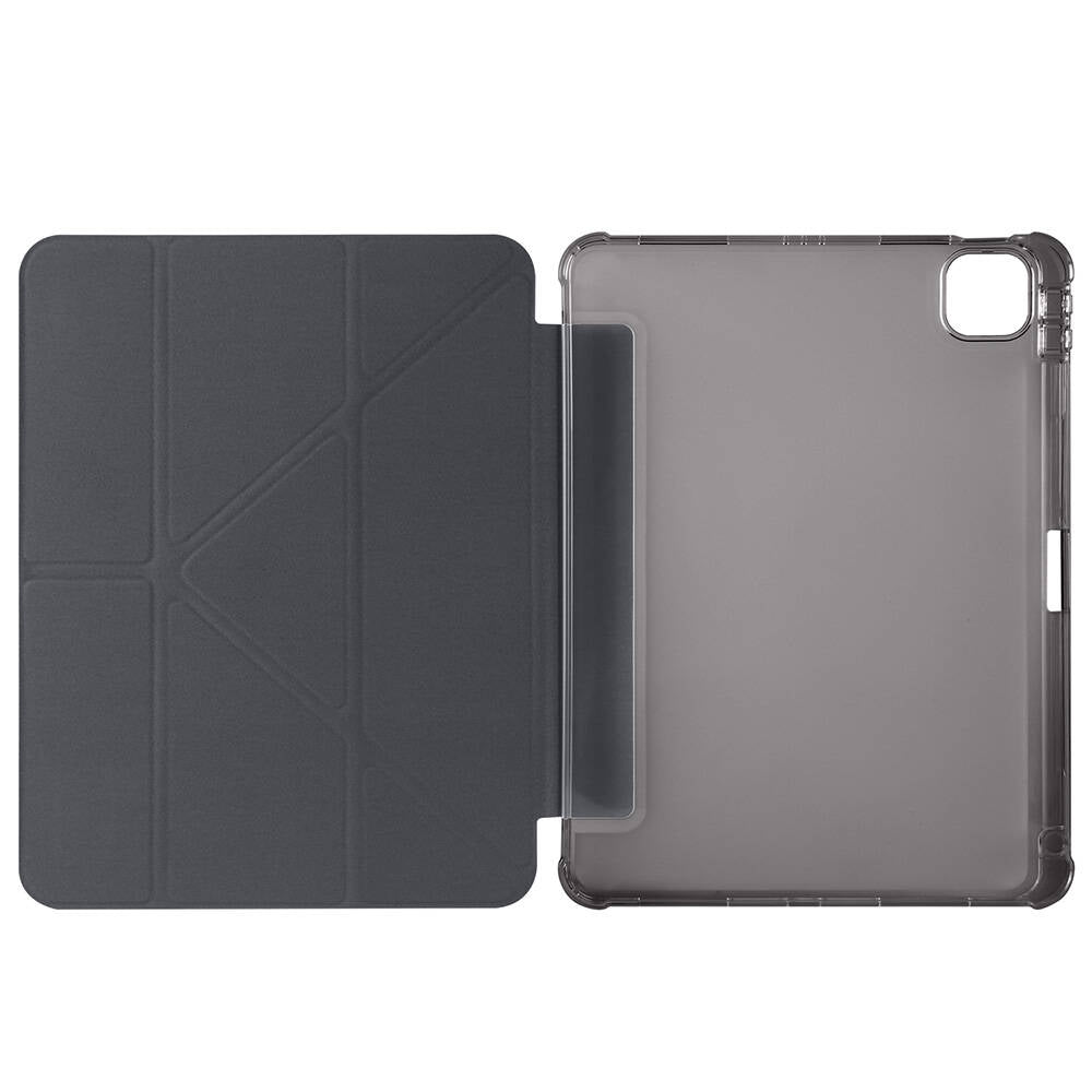 Apple iPad Air 11 2024 Case Zore Tri Folding Stand Case with Pen Compartment Black 