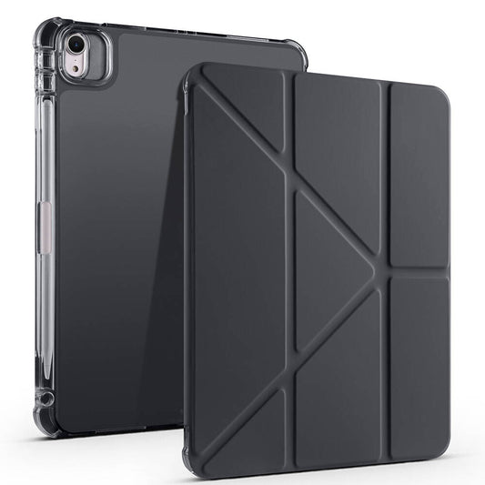 Apple iPad Air 11 2024 Case Zore Tri Folding Stand Case with Pen Compartment Black 
