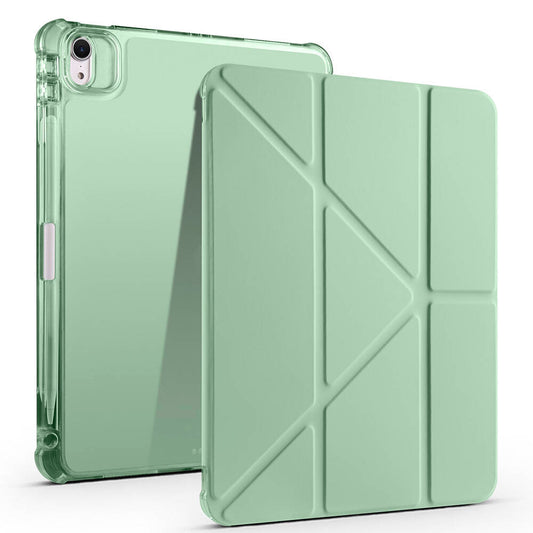Apple iPad Air 11 2024 Case Zore Tri Folding Stand Case with Pencil Compartment Green 