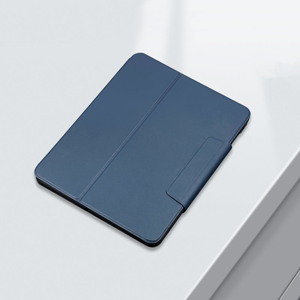 Apple iPad Air 11 2024 Raptic Spin Detachable Folio PU Case with Detachable Pencil Compartment and Stand Navy Blue 