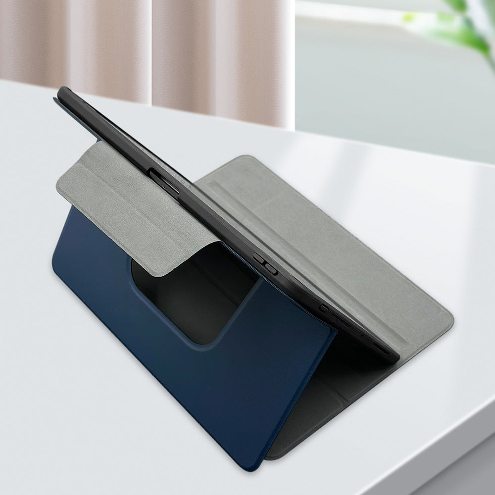 Apple iPad Air 11 2024 Raptic Spin Detachable Folio PU Case with Detachable Pencil Compartment and Stand Navy Blue 