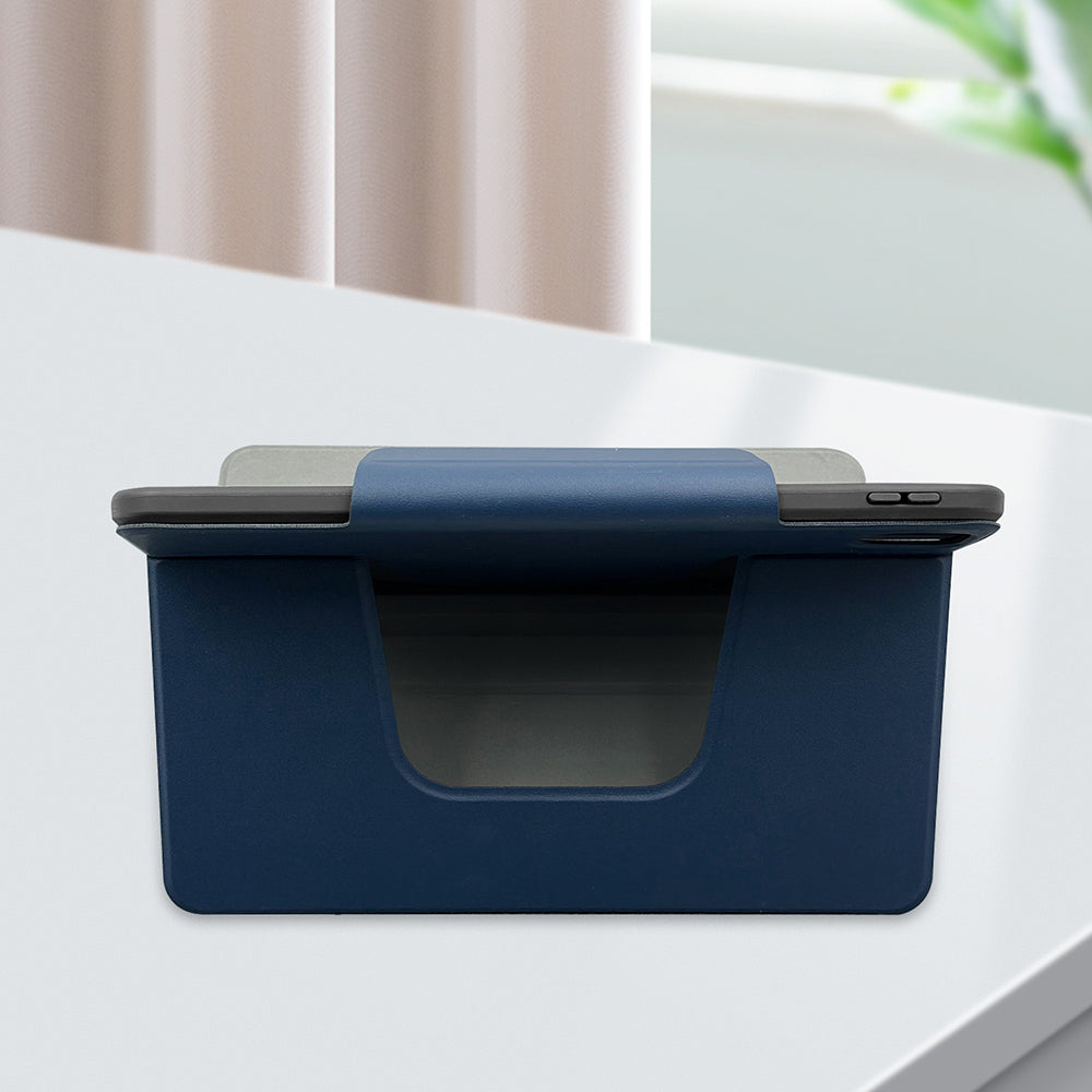 Apple iPad Air 11 2024 Raptic Spin Detachable Folio PU Case with Detachable Pencil Compartment and Stand Navy Blue 