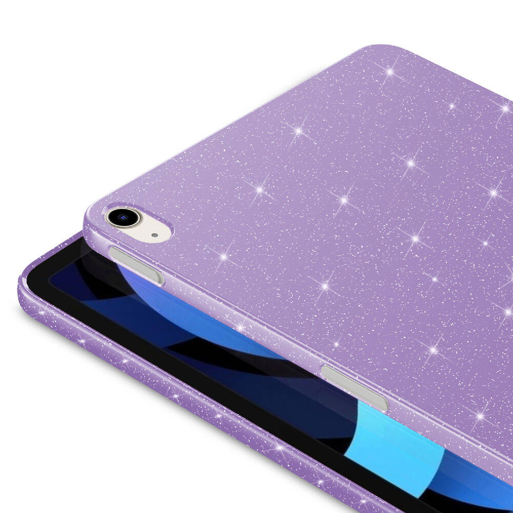 Apple iPad Air 11 2024 Glittery Shiny Zore Tablet Cotton Case Lilac