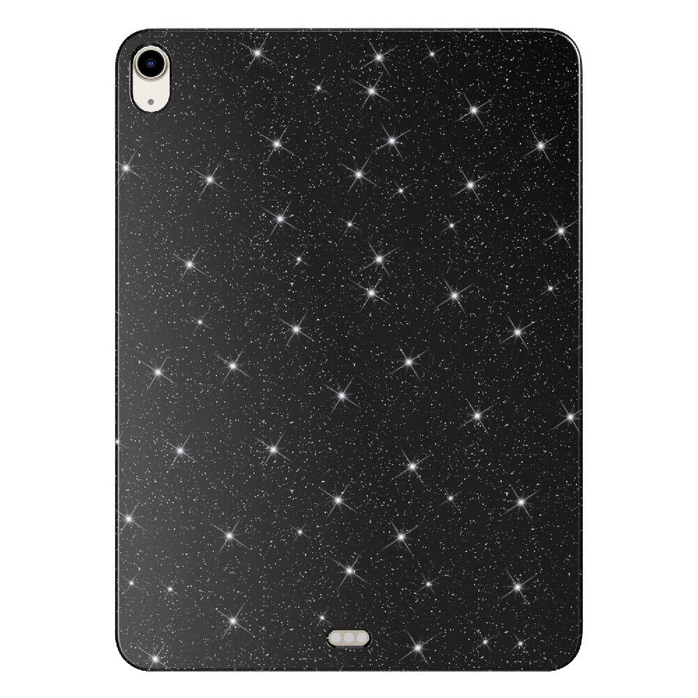 Apple iPad Air 11 2024 Glittery Shiny Zore Tablet Cotton Case Black