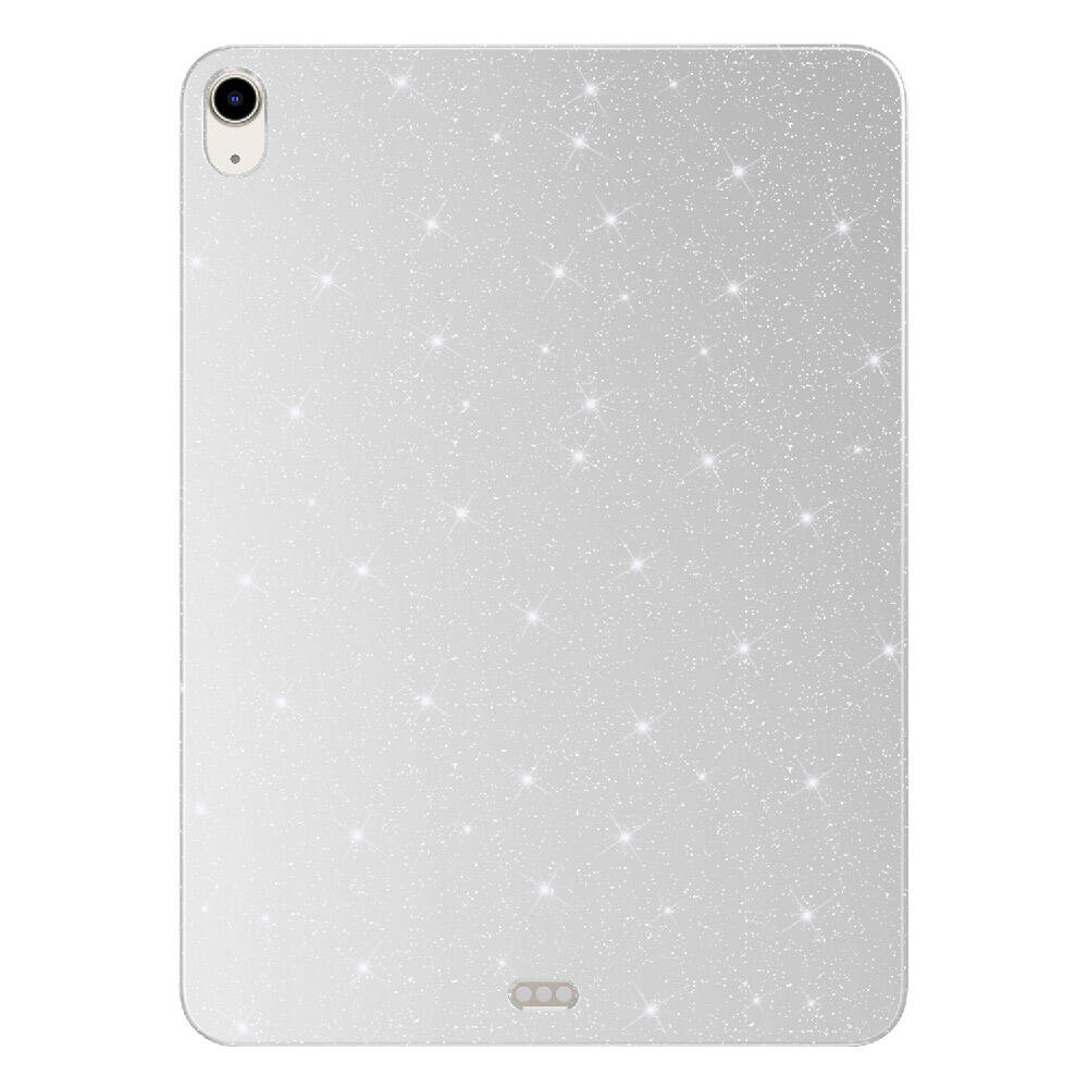 Apple iPad Air 11 2024 Glittery Shiny Zore Tablet Cotton Case Silver