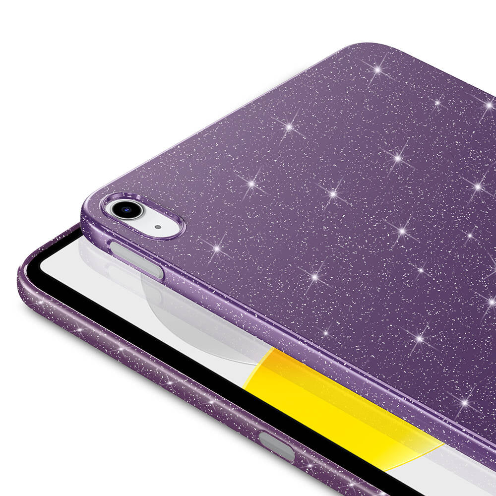 Apple iPad Air 11 2024 Glittery Shiny Zore Tablet Cotton Case Black
