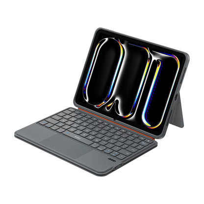 Apple iPad Air 11 2024 Wiwu MK-005 Combo 3in1 Kalem Bölmeli Klavyeli Standlı Kılıf