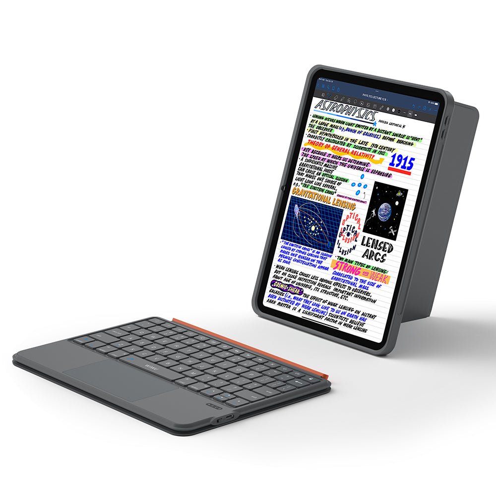 Apple iPad Air 11 2024 Wiwu MK-005 Combo 3in1 Kalem Bölmeli Klavyeli Standlı Kılıf