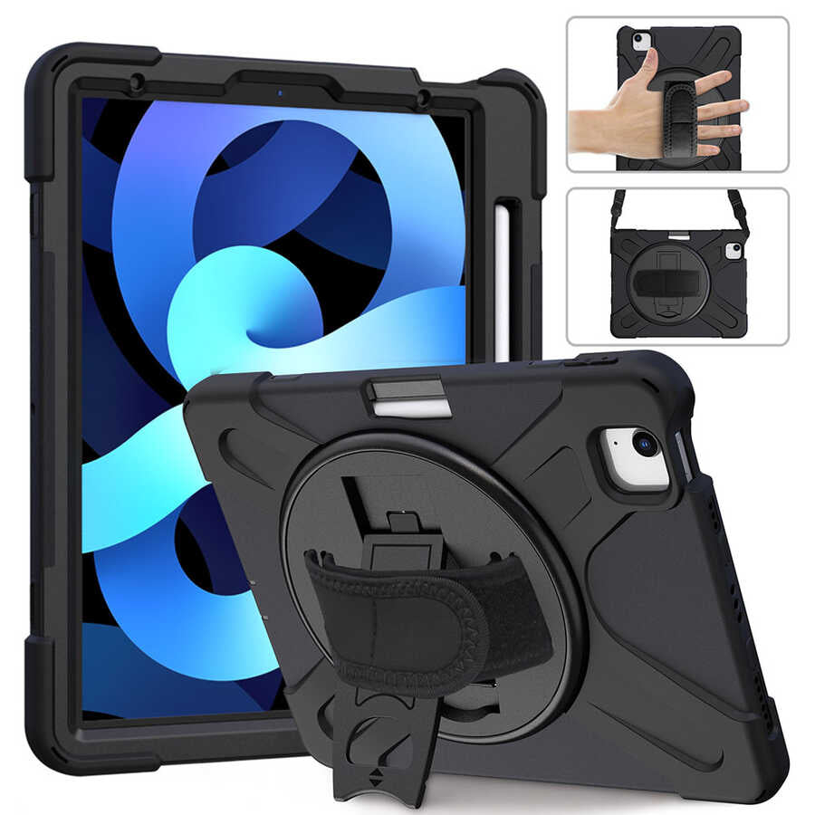 Apple iPad Air 11 2024 Zore Defender Tablet Silicone Black 