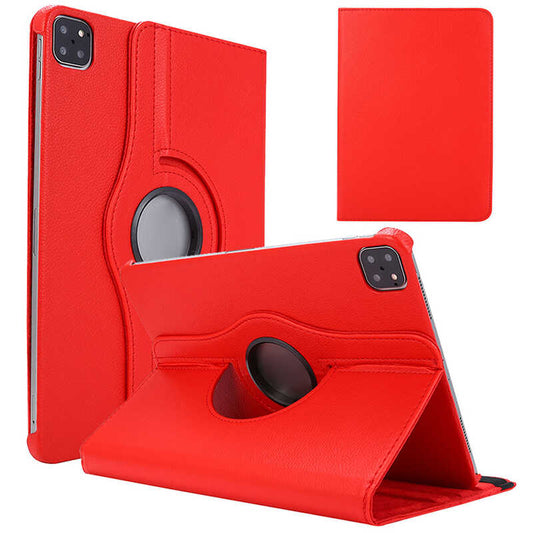 Apple iPad Air 11 2024 Zore Rotating Stand Case Red