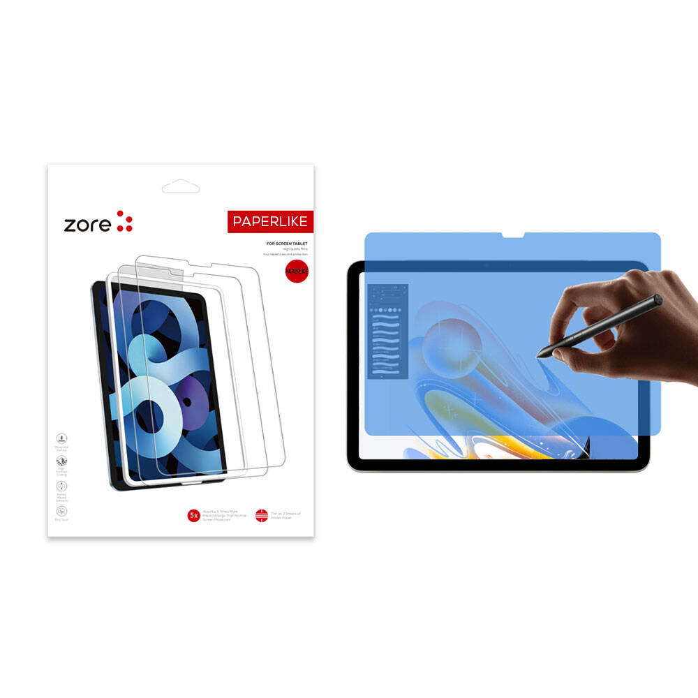 Apple iPad Air 11 2024 Zore Paper-Like Screen Protector Transparent