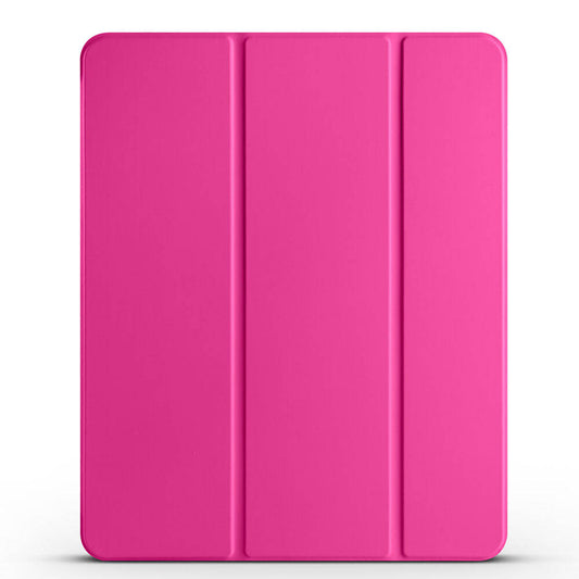 Apple iPad Air 11 2024 Zore Smart Cover with Pencil Compartment and Stand 1-in-1 Case Pink Dark