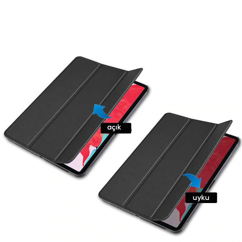 Apple iPad Air 11 2024 Zore Smart Cover Stand 1-in-1 Case Red