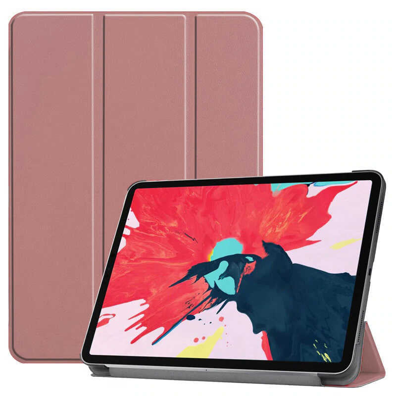 Apple iPad Air 11 2024 Zore Smart Cover Stand 1-in-1 Case Rose Gold