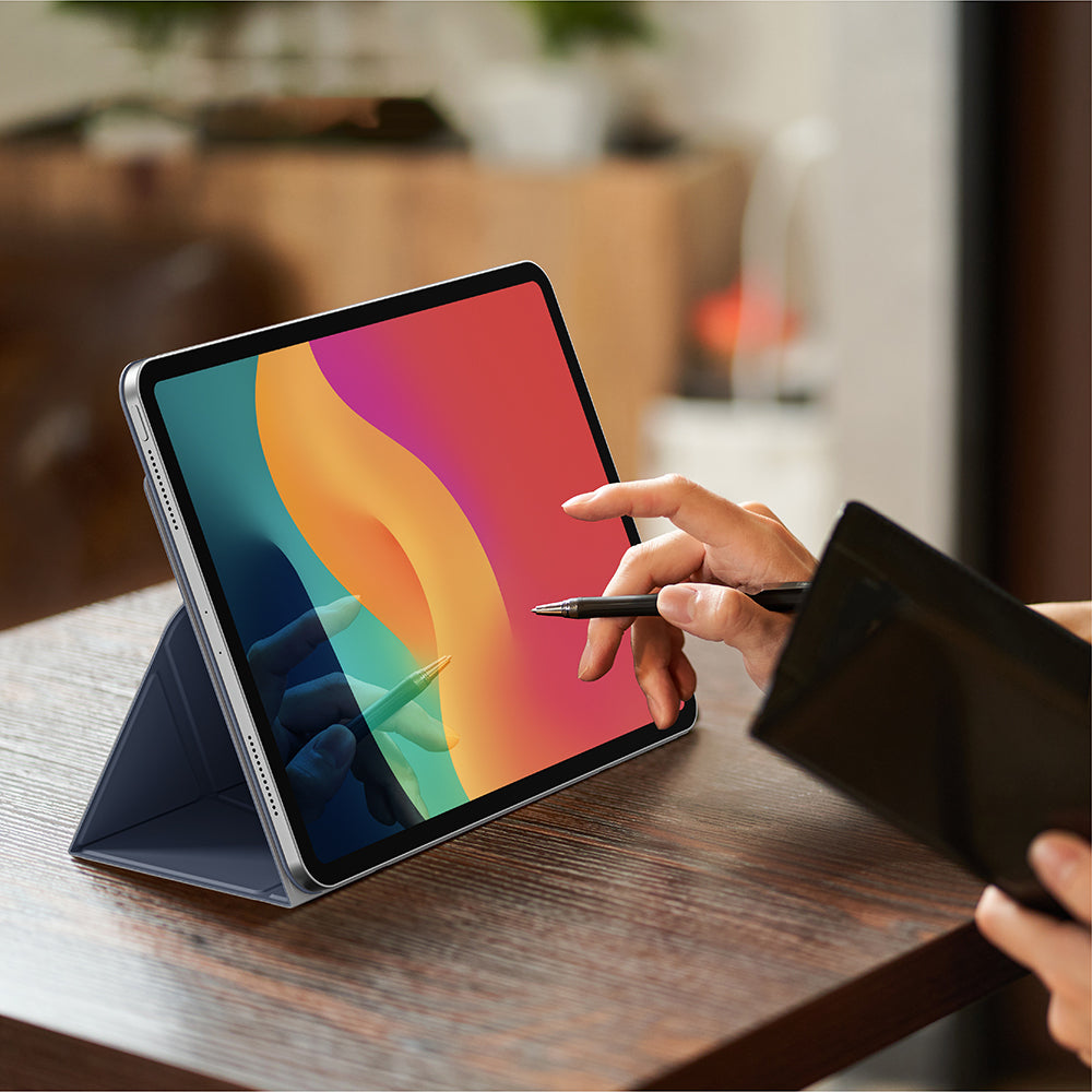 Apple iPad Air 11 2025 M3 Amazingthing Matte Pro Mag Folio Katlanabilir Magnetik Standlı Kılıf Mavi