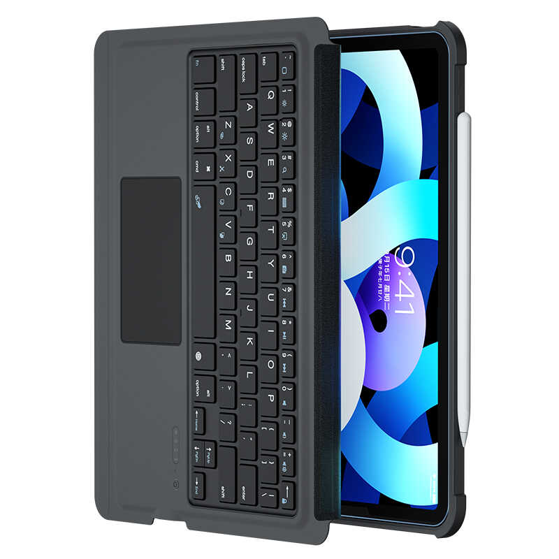 Apple iPad Air 11 2025 M3 Benks Multifunctional Kablosuz Klavyeli Kılıf Siyah