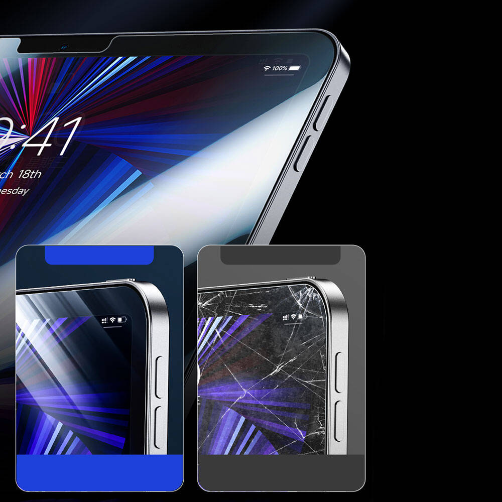Apple iPad Air 11 2025 M3 Benks OKR Glass Warrior HD Parlak Ekran Koruyucu Şeffaf
