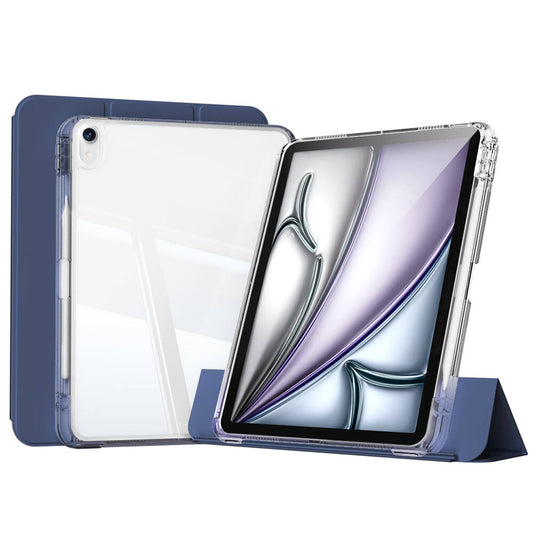 Apple iPad Air 11 2025 M3 Magnetic Detachable Airbag Zore Sliding Tablet Case Navy Blue