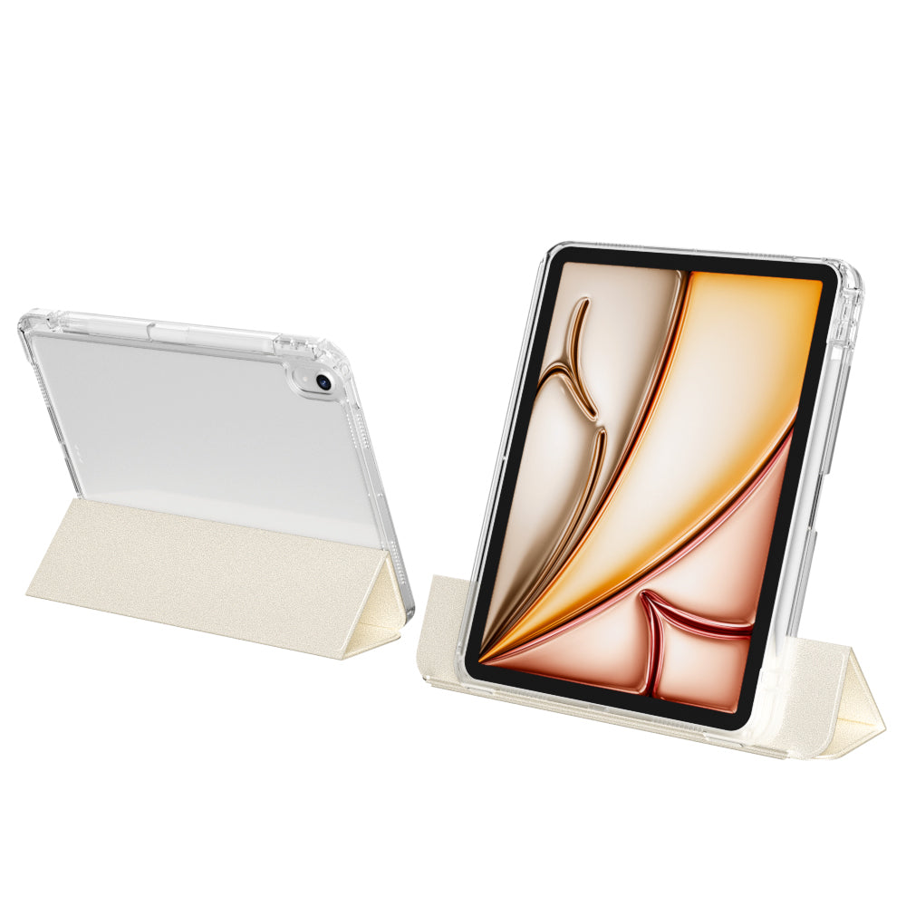 Apple iPad Air 11 2025 M3 Kılıf Magnetik Ayrılabilen Airbagli Zore Sliding Tablet Kılıfı Gri