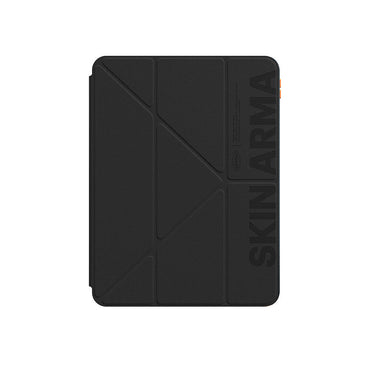 Apple iPad Air 11 2025 M3 Kılıf SkinArma Kabartma Baskı Tasarımlı 360 Tam Koruma Arkası Şeffaf Standlı Gamma Kılıf Mavi Açık