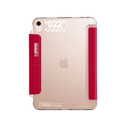 Apple iPad Air 11 2025 M3 Kılıf SkinArma Kalemlikli Arkası Şeffaf Standlı Magnetik Taihi Sora Kılıf Kırmızı