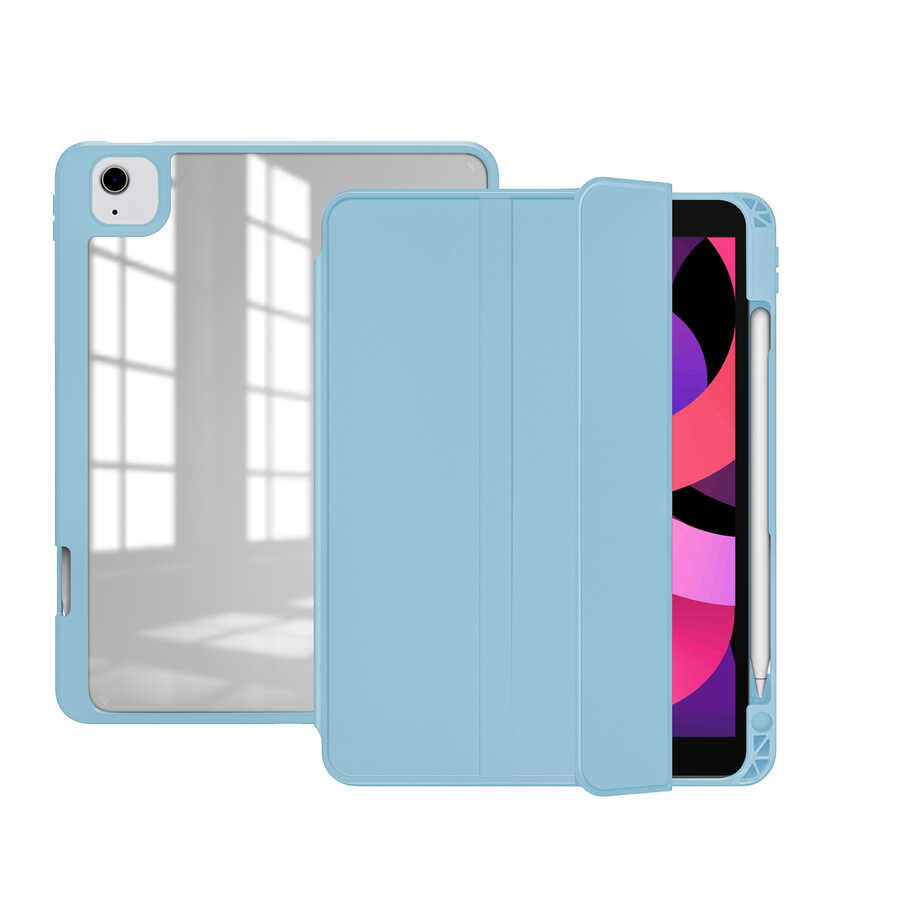 Apple iPad Air 11 2025 M3 Case Zore North Transparent Back Stand Case Blue Light