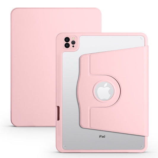 Apple iPad Air 11 2025 M3 Case Zore Thermal Pen Compartment Rotating Stand Case Pink 