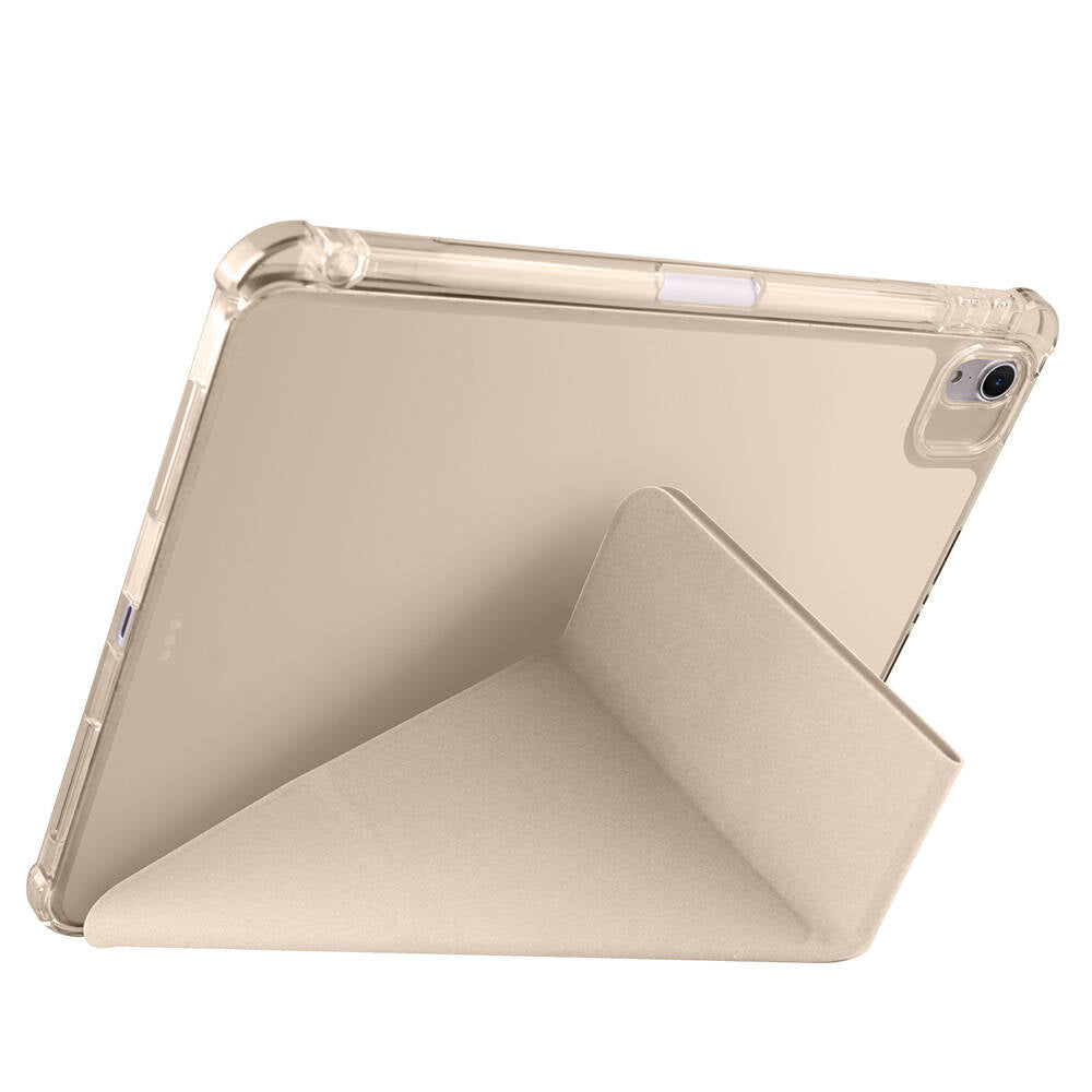 Apple iPad Air 11 2025 M3 Kılıf Zore Tri Folding Kalem Bölmeli Standlı Kılıf Gold