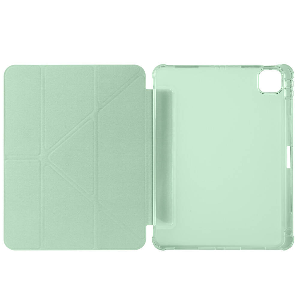 Apple iPad Air 11 2025 M3 Kılıf Zore Tri Folding Kalem Bölmeli Standlı Kılıf Koyu Yeşil