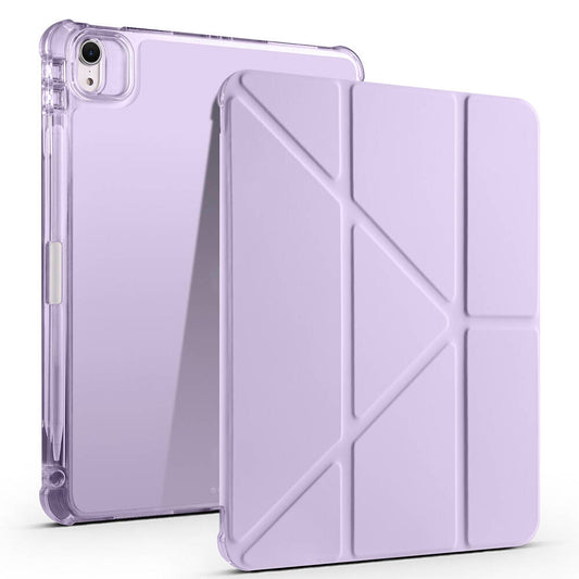 Apple iPad Air 11 2025 M3 Case Zore Tri Folding Stand Case with Pencil Compartment Lilac 