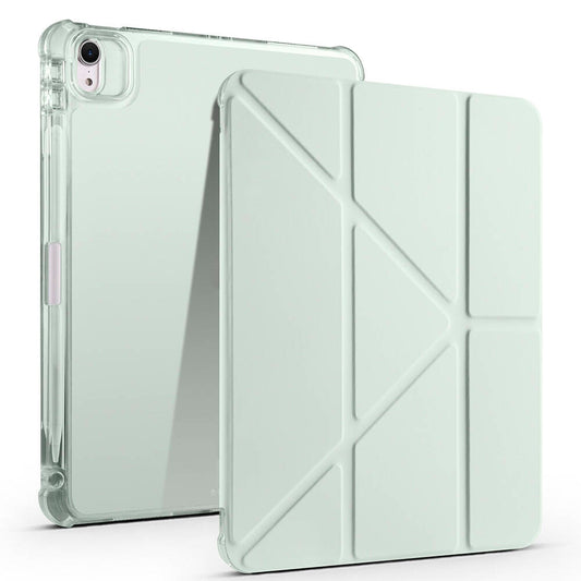 Apple iPad Air 11 2025 M3 Case Zore Tri Folding Pencil Case with Stand Light Green 