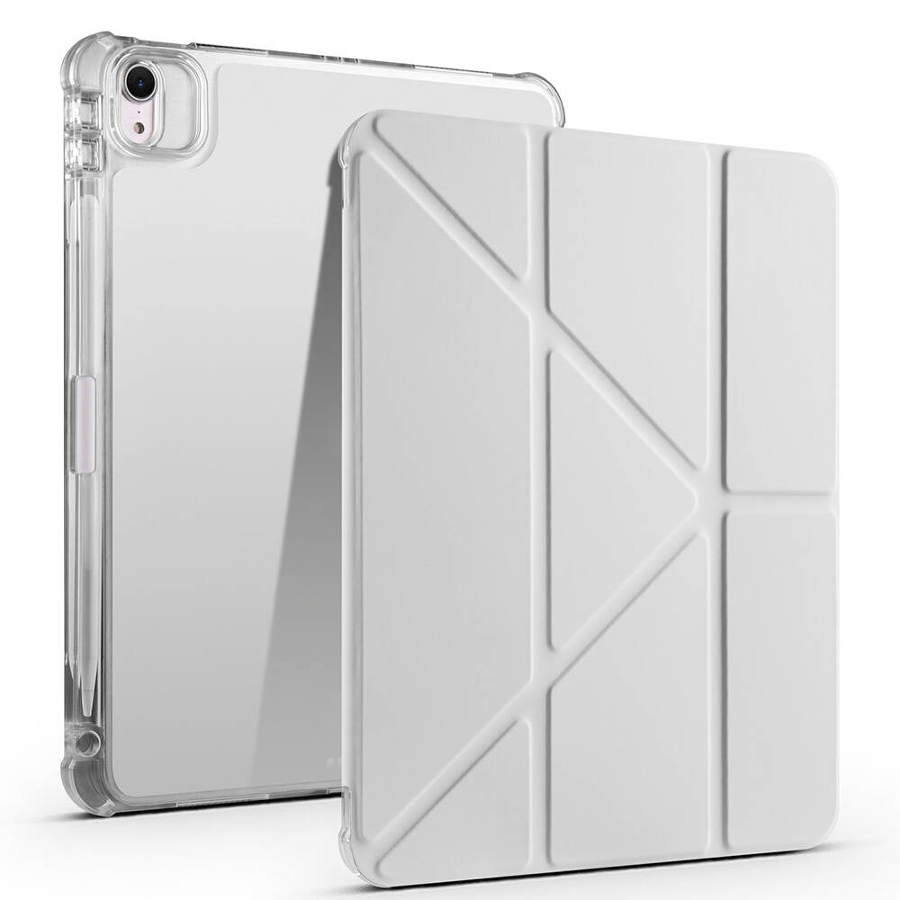 Apple iPad Air 11 2025 M3 Case Zore Tri Folding Pencil Case with Stand Gray 