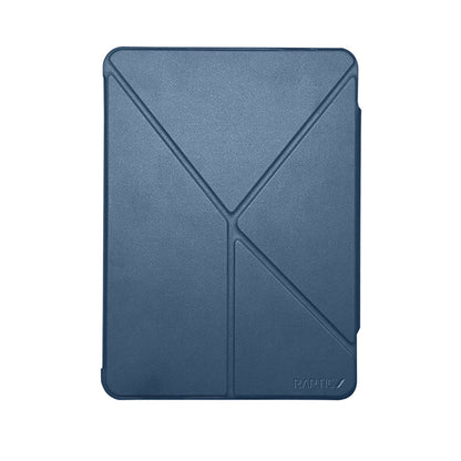 Apple iPad Air 11 2025 M3 Raptic Clear Folio Airbagli Şeffaf Kapaklı Katlanabilir Standlı Kılıf Lacivert