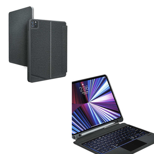 Apple iPad Air 11 2025 M3 Wiwu Mag Touch Keyboard Stand Case Black