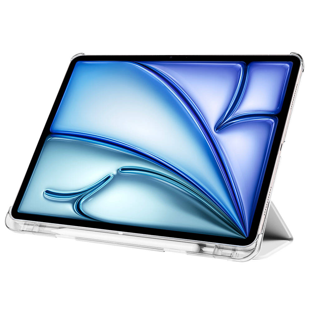 Apple iPad Air 11 2025 M3 Zore Smart Cover Kalem Bölmeli Standlı 1-1 Kılıf Lila