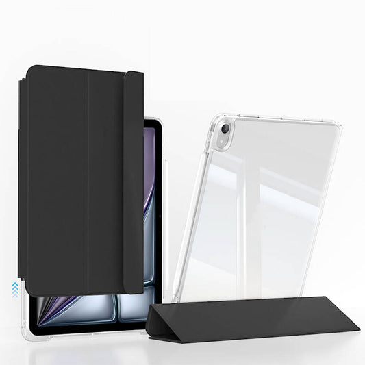 Apple iPad Air 13 2024 Case Magnetic Detachable Airbag Zore Sliding Tablet Case Black
